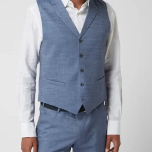 Schlussverkauf ? Atelier Torino Weste Aus Schurwollmischung Modell ‘Orazio’ – Blau ? 13