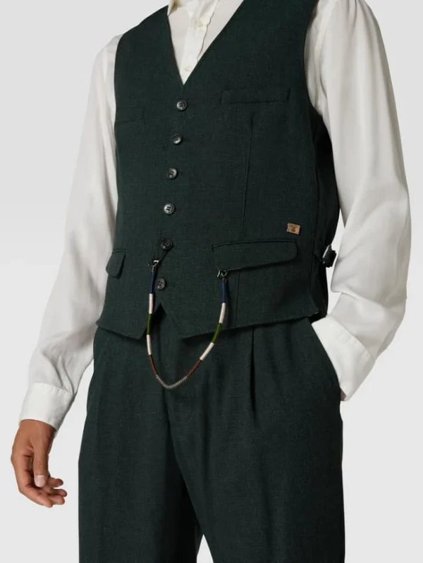Bestes Angebot ? CG – Club Of Gents Weste Mit V-Ausschnitt Modell ‘Mason’ – Grün ? 4