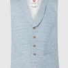 Coupon ? CG – Club Of Gents Slim Fit Weste Mit Leinen YOUR OWN PARTY By CG – CLUB Of GENTS – Hellblau ? 17