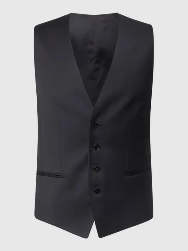 Großhandel ? BOSS Slim Fit Weste Aus Schurwolle – Schwarz ? 3