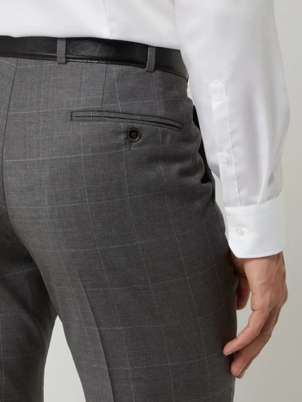 Auslauf ? DIGEL Modern Fit Anzughose Aus Schurwolle Modell ‘Per’ – Anthrazit ? 4