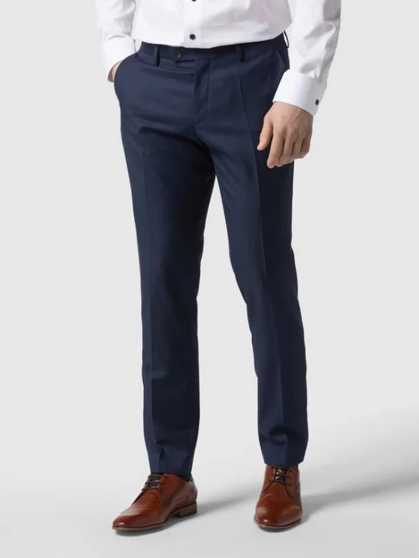 Bester Verkauf ? CG – Club Of Gents Slim Fit Anzug-Hose Aus Schurwolle – Blau ? 5