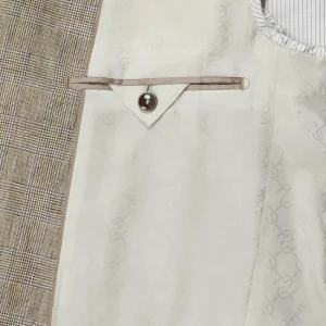 Coupon ? Carl Gross Modern Fit 2-Knopf-Sakko Aus Leinen Modell ‘Tebbo’ – Mittelbraun ? 19