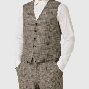 Bestpreis ? CG – Club Of Gents Weste Mit Karomuster Modell ‘Morley’ – Beige ? 13