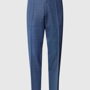 Auslauf ? BOSS Slim Fit Anzughose Mit Allover-Muster Modell ‘Genius’ – Blau ? 9
