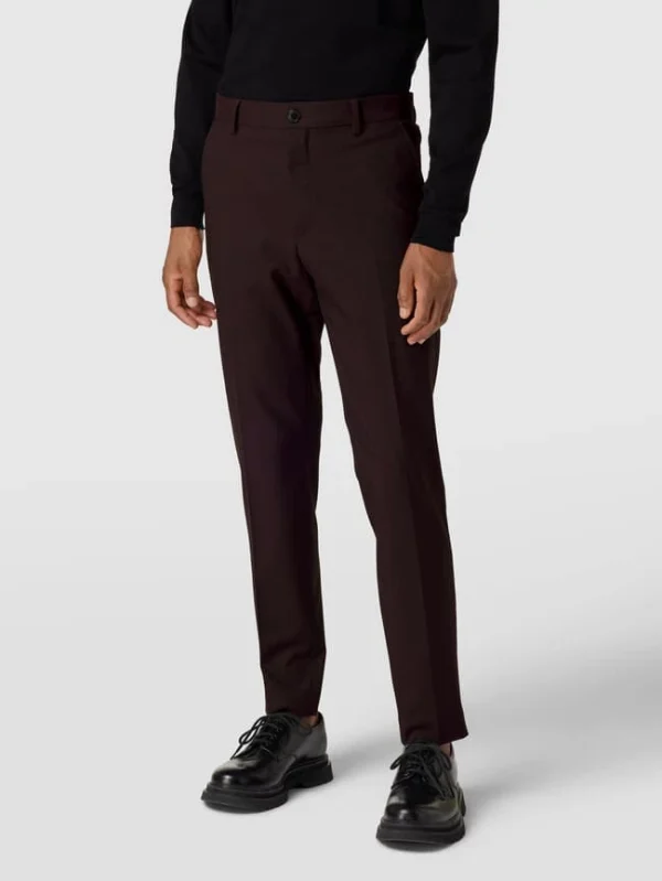 Bestpreis ? Selected Homme Anzughose Mit Französischen Eingrifftaschen – Bordeaux Rot ? 5