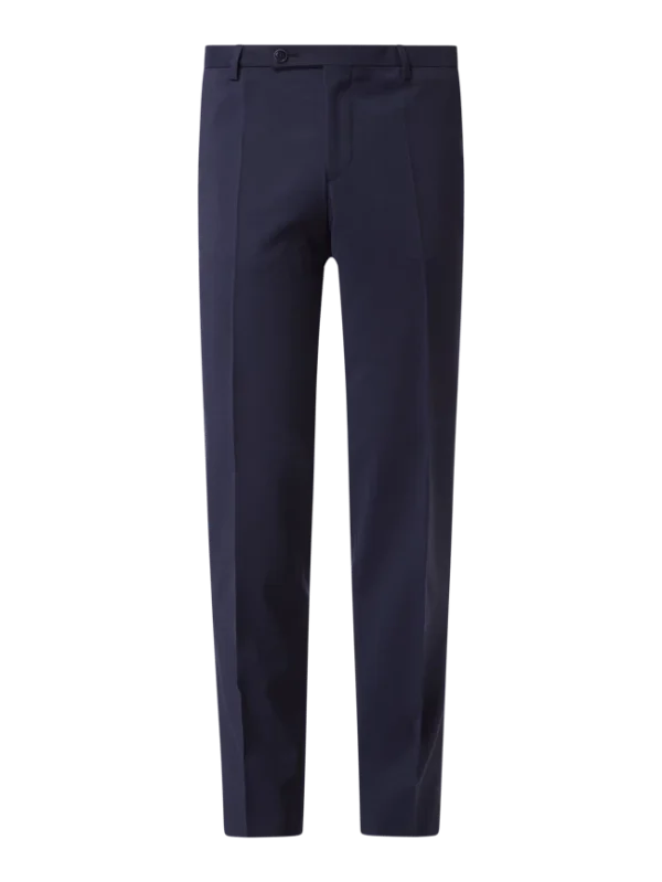 Neu ❤️ CG – Club Of Gents Slim Fit Anzughose Aus Schurwolle YOUR OWN PARTY By CG – CLUB Of GENTS – Marineblau ? 1