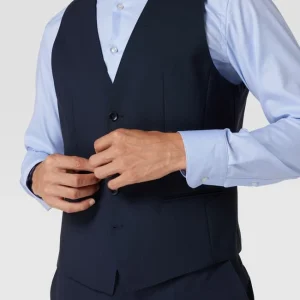 Budget ? BOSS Weste Mit Paspeltaschen Modell ‘Huge Vest’ – Blau ? 11