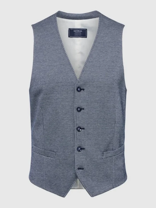 Am billigsten ✔️ MCNEAL Weste Mit Allover-Muster – Blau ? 3