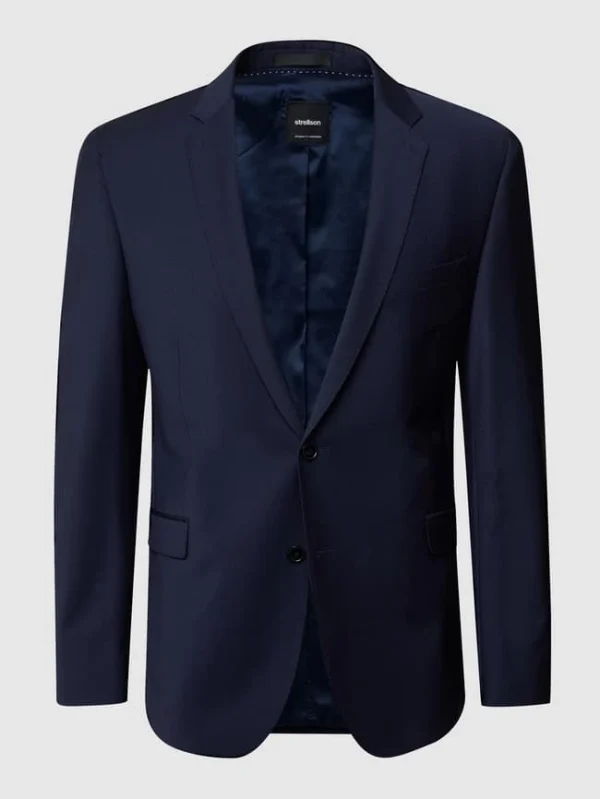 Rabatt ? Strellson Slim Fit 2-Knopf-Sakko Mit Fallendem Revers ‘Flex Cross’ – Marineblau ? 3