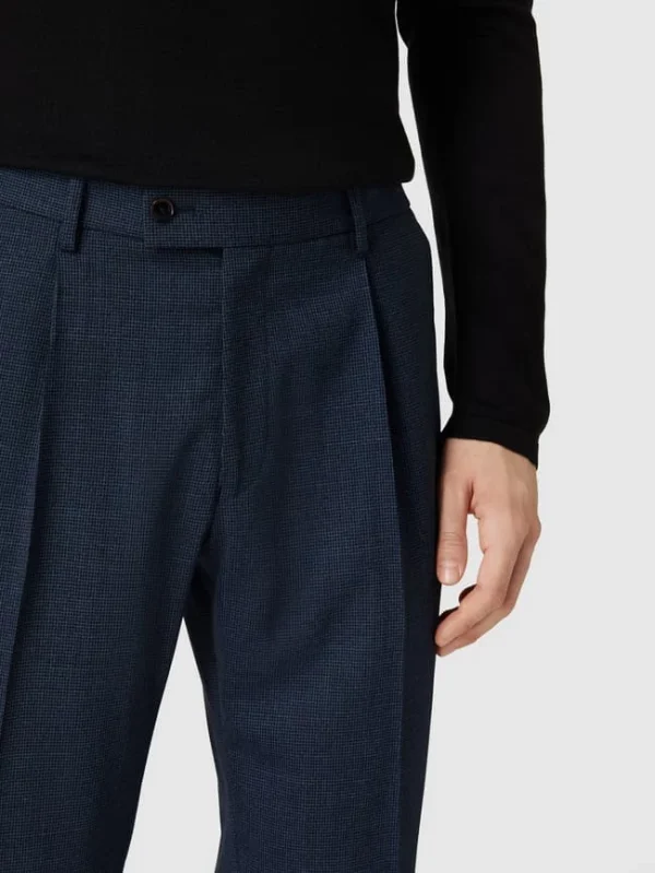 Bestpreis ? CG – Club Of Gents Hose Mit Bundfalten Modell ‘Charlie’ – Blau ? 4
