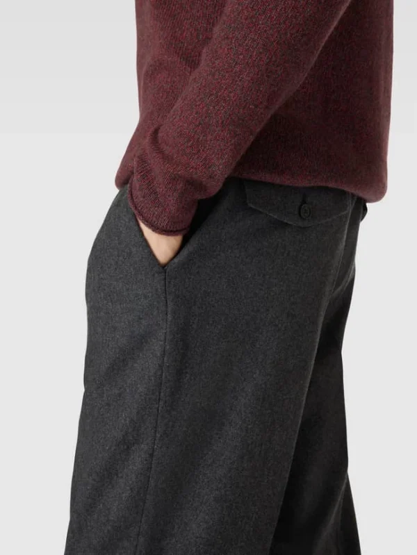 Bestes Angebot ? Gant Slim Fit Anzughose Mit Bundfalten Modell ‘Flanell Suit Pants’ – Anthrazit Meliert ? 4