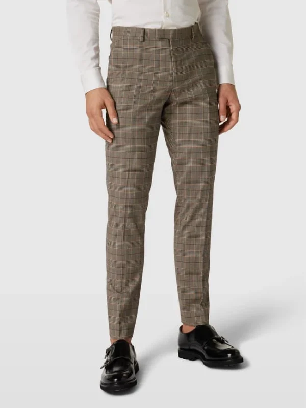 Coupon ? MCNEAL Hose Mit Karomuster – Mittelbraun ⭐ 5