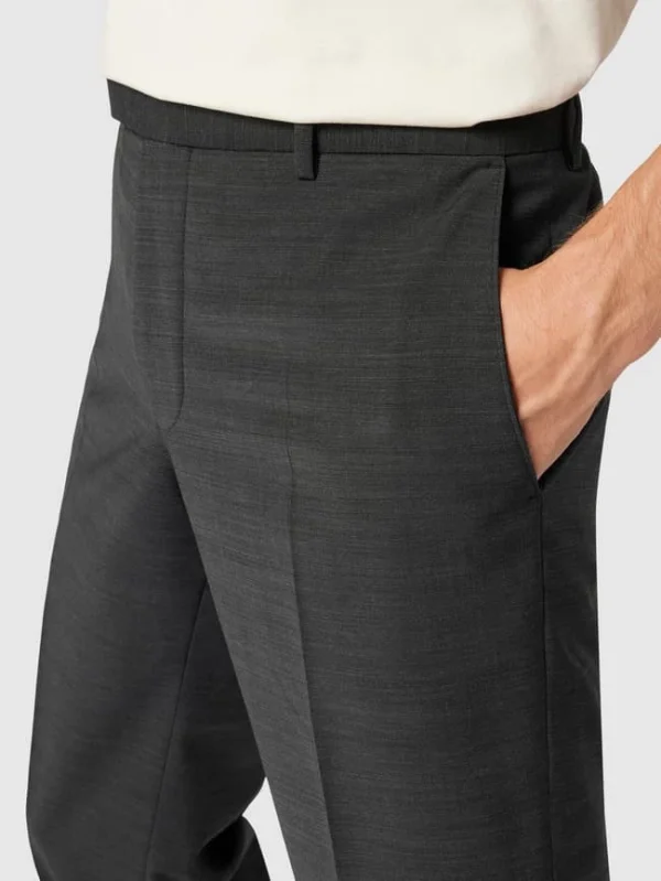 Rabatt ❤️ Strellson Slim Fit Anzughose Mit Bügelfalten ‘Flex Cross’ – Anthrazit ? 4