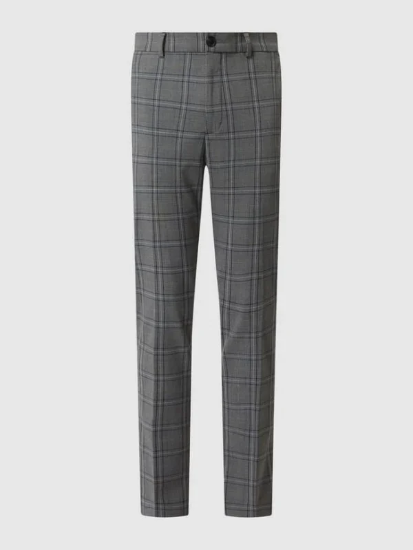 Coupon ? Selected Homme Slim Fit Anzughose Mit Glencheck Modell ‘Josh’ – Hellgrau ✨ 3