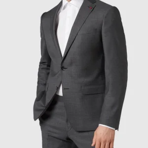 Coupon ? Roy Robson Slim Fit 2-Knopf-Sakko Aus Schurwolle ‘Techno Suit’ – Mittelgrau ? 13