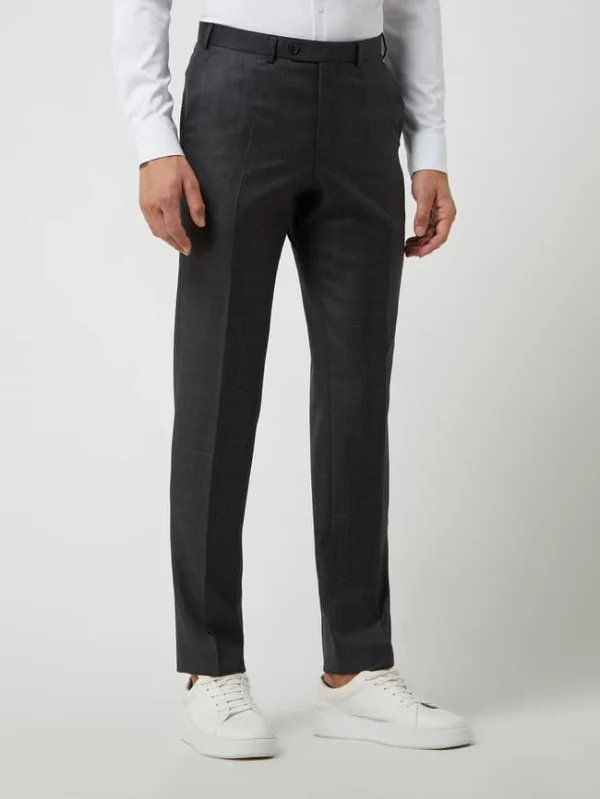 Am billigsten ? DIGEL Modern Fit Anzughose Aus Schurwolle Modell ‘Per’ – Anthrazit ? 5