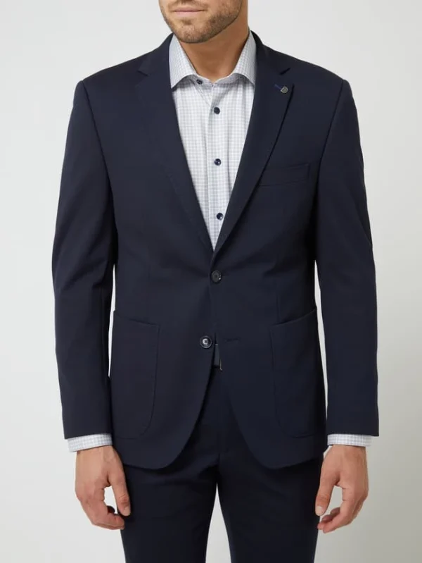 Am billigsten ? DIGEL Modern Fit 2-Knopf-Sakko Aus Jersey Modell ‘Edison’ – Marineblau ✨ 5
