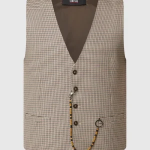 Coupon ? Cinque Slim Fit Weste Mit Pepita-Dessin Modell ‘Civiro’ – Ecru ? 9