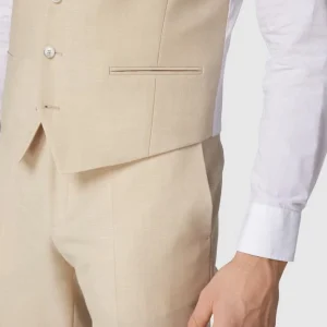 Rabatt ⌛ HUGO Anzugweste Mit Paspeltaschen – Beige ? 11