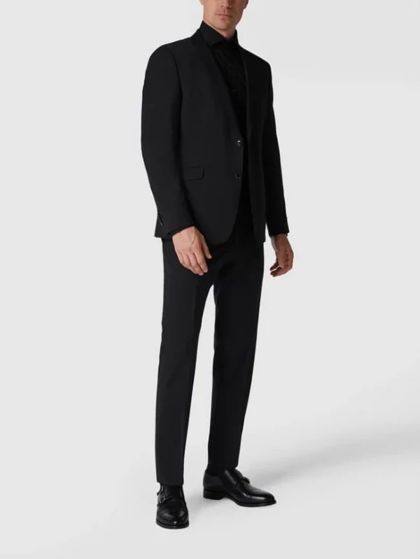 Großhandel ? Strellson Slim Fit 2-Knopf-Sakko Mit Fallendem Revers ‘Flex Cross’ – Schwarz ? 1