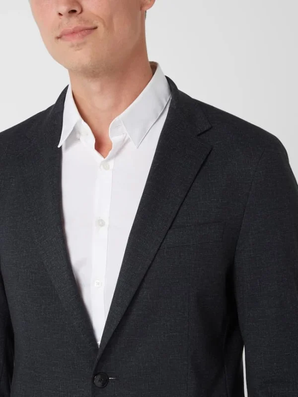 Top 10 ? Strellson Slim Fit 2-Knopf-Sakko Aus Jersey Modell ‘Acon’ – Schwarz ? 4