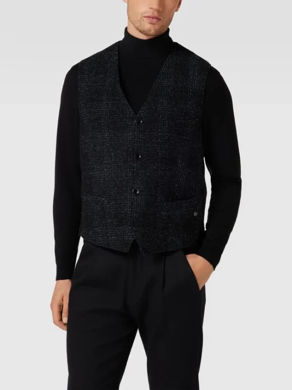 Beste Bewertungen von ? CG – Club Of Gents Weste Mit Label-Detail Modell ‘Mosley’ – Marineblau ? 5