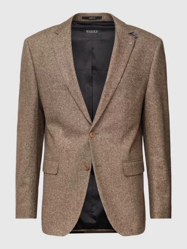 Auslauf ✔️ DIGEL Modern Fit 2-Knopf-Sakko Mit Pattentaschen Modell ‘Ezzo’ – Beige ✨ 3