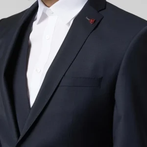 Coupon ? Roy Robson Slim Fit 2-Knopf-Sakko Aus Schurwollmischung – Marineblau ? 12