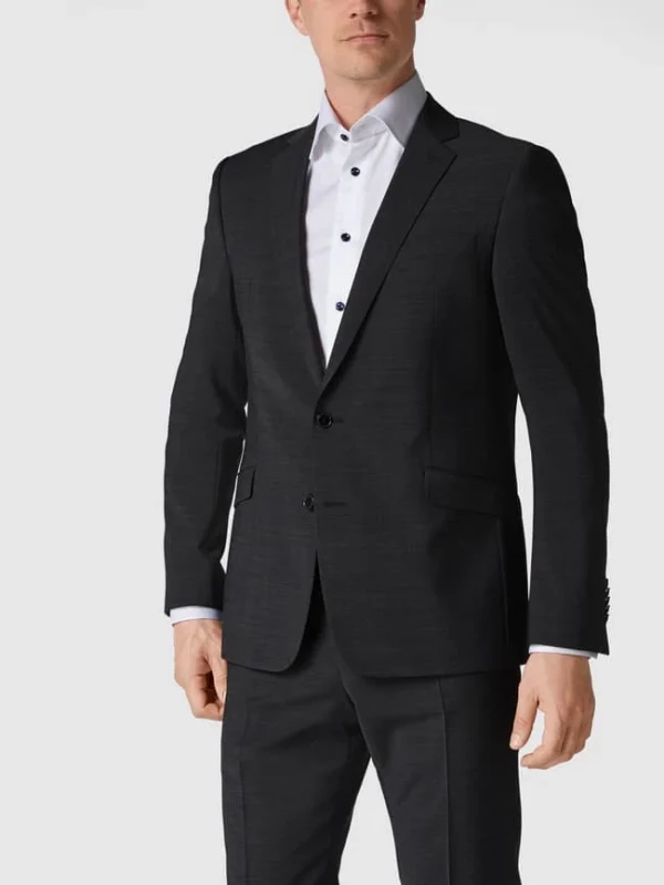 Budget ? Strellson Slim Fit 2-Knopf-Sakko Mit Stretch-Anteil ‘Flex Cross’ – Anthrazit ✔️ 5