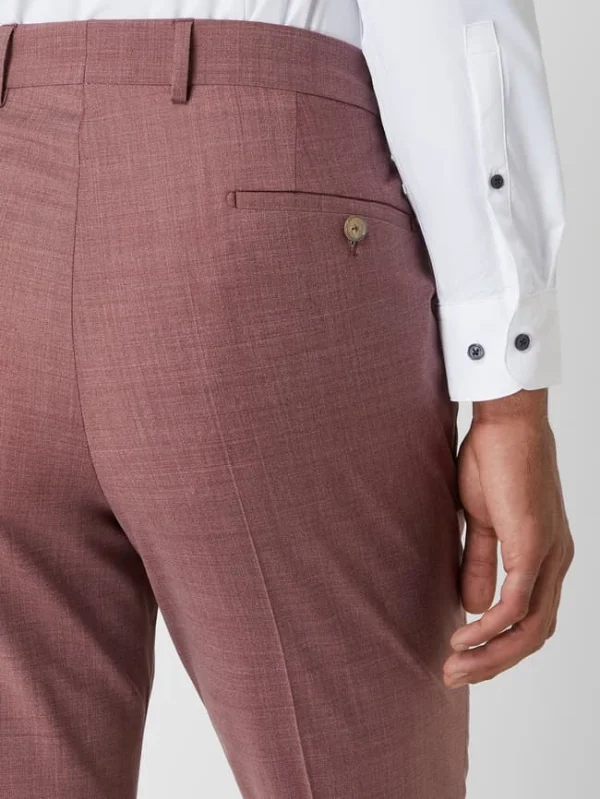 Billig ? Daniel Hechter Modern Fit Anzughose Mit Stretch-Anteil – Bordeaux Rot ? 4