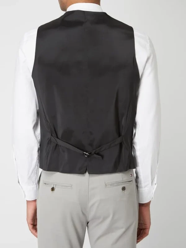 Großhandel ? BOSS Slim Fit Weste Aus Schurwolle – Schwarz ? 6