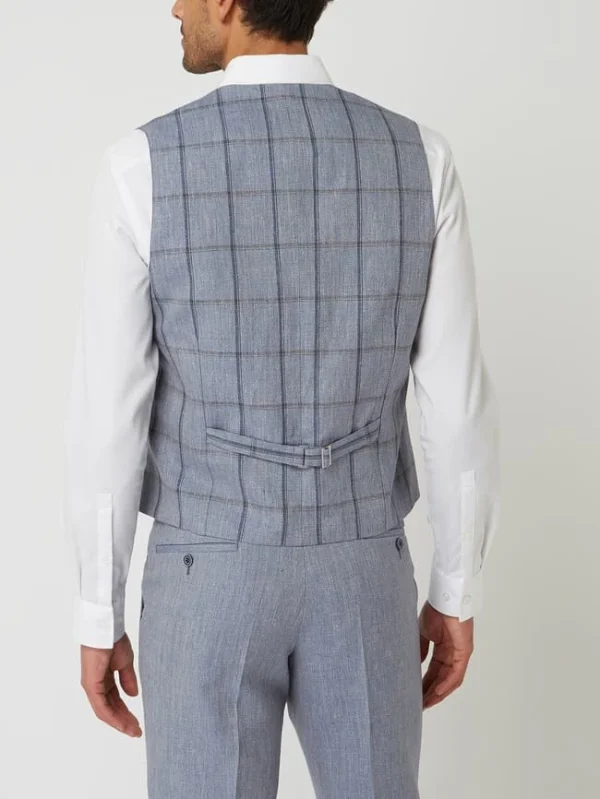Beste Bewertungen von ? Atelier Torino Weste Aus Leinen-Schurwoll-Mix Modell ‘Panfilo’ – Bleu ⌛ 6