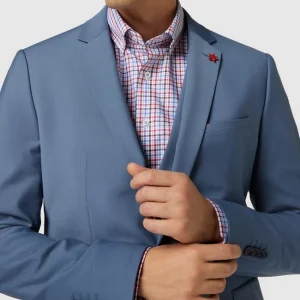 Billig ✨ Cinque Sakko Mit Floraler Anstecknadel Modell ‘Monopoli’ – Rauchblau ? 11