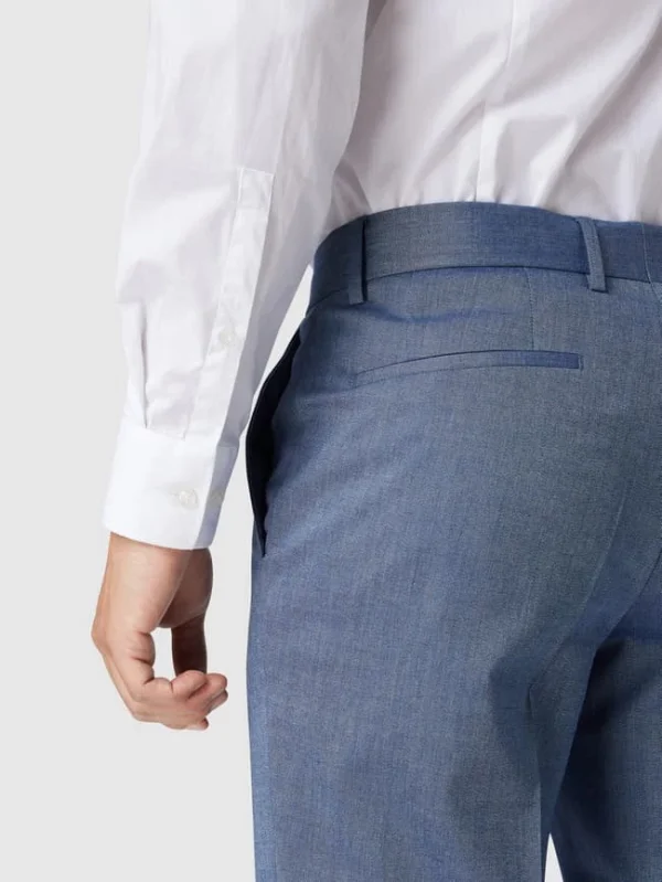 Großhandel ? BOSS Slim Fit Anzughose Mit Stretch-Anteil Modell ‘Genius’ – Bleu ? 4