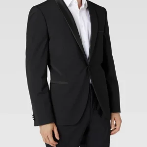 Auslauf ❤️ HUGO Slim Fit 1-Knopf-Sakko Mit Label-Stitching – Schwarz ✨ 13