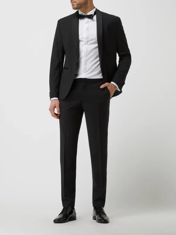 Besorgen ⭐ Cinque Super Slim Fit Smokinghose Mit Schurwoll-Anteil Modell ‘Cifestivo’ – Schwarz ❤️ 1