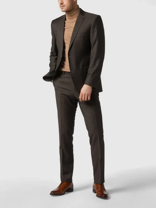 Bestpreis ✨ Carl Gross Modern Fit Anzughose Aus Schurwolle – Mittelbraun ? 1