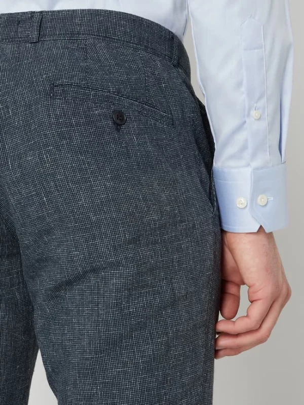 Rabatt ? Carl Gross Modern Fit Anzughose Aus Leinenmischung Modell ‘Todi’ – Hellblau ? 4