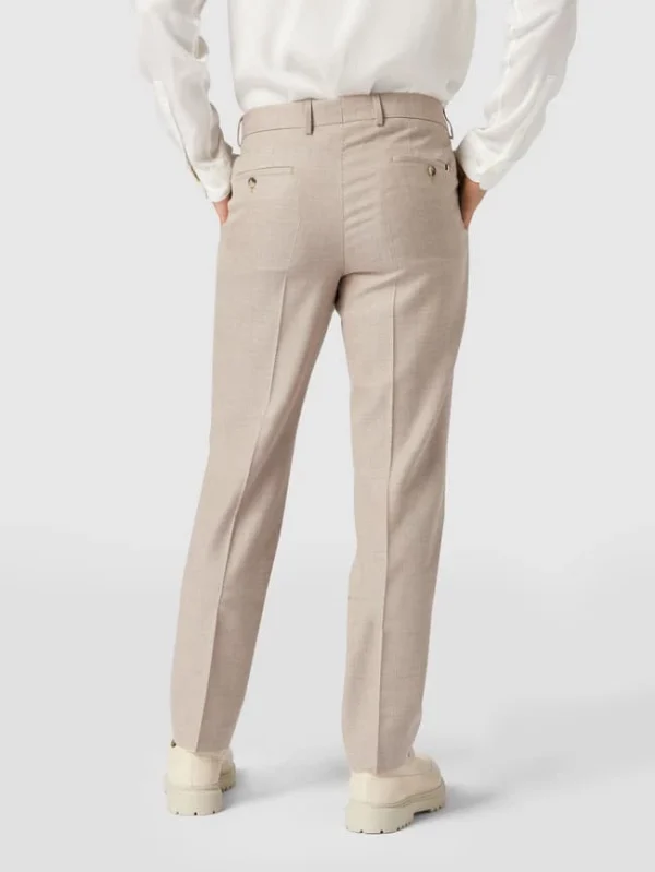 Billig ✨ BOSS Anzughose Aus Schurwolle-Viskose-Mix Modell ‘Lenon’ – Beige ? 6