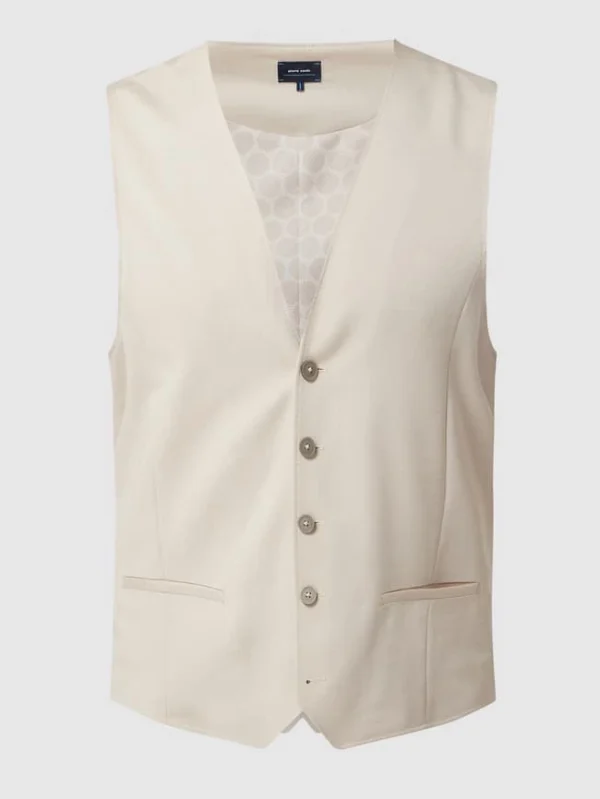 Brandneu ? Pierre Cardin Weste Mit Stretch-Anteil Modell ‘Gab’ – Beige ? 3