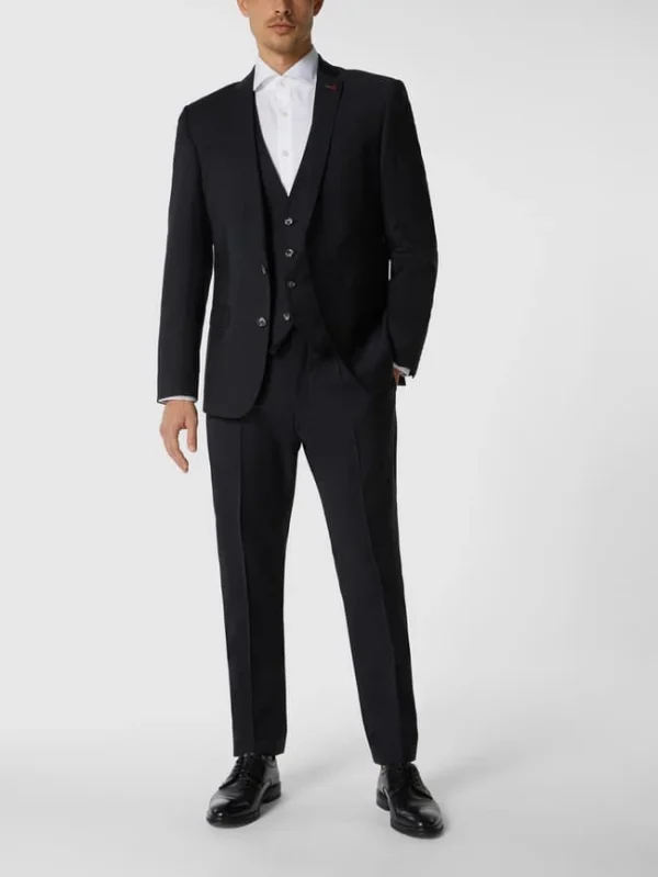 Budget ? Roy Robson Slim Fit 2-Knopf-Sakko Aus Schurwollmischung – Schwarz ❤️ 1