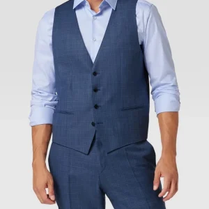Neu ? BOSS Slim Fit Weste Mit Logo-Detail Modell ‘Huge Vest’ – Blau ❤️ 13