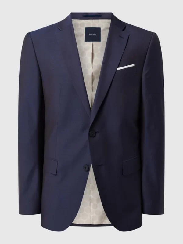 Bestes Angebot ? Pierre Cardin Regular Fit 2-Knopf-Sakko Aus Schurwollmischung Modell ‘Grant’ – ‘Futureflex’ – Marineblau ? 3