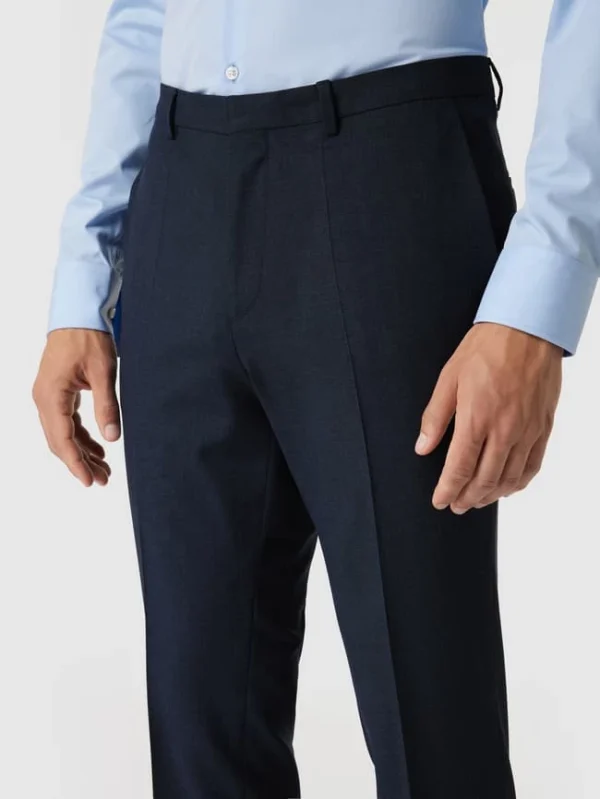 Budget ✨ HUGO Hose Mit Bügelfalten Modell ‘Hesten’ – Marineblau ? 4