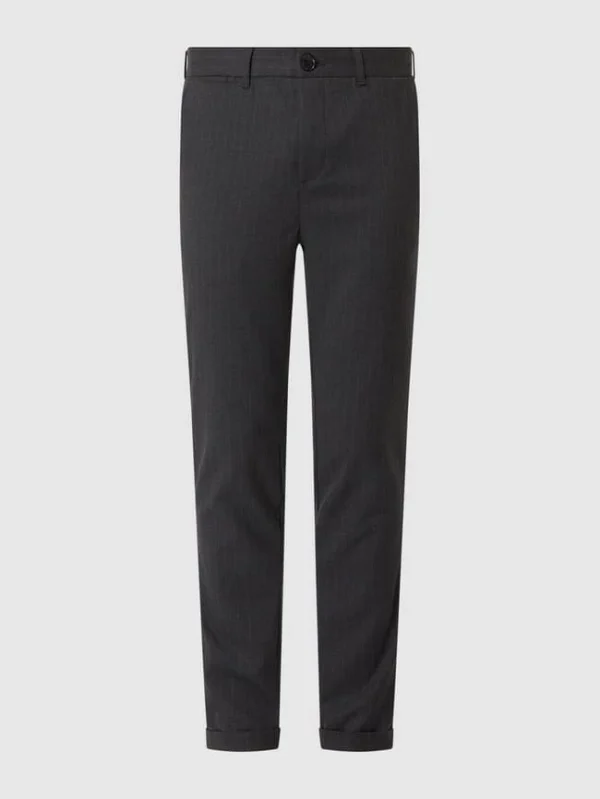 Brandneu ? Matinique Slim Fit Anzughose Mit Nadelstreifen Modell ‘Liam’ – Mittelgrau ? 3