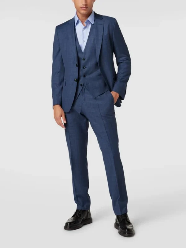 Neu ? BOSS Slim Fit Weste Mit Logo-Detail Modell ‘Huge Vest’ – Blau ❤️ 1