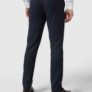 Coupon ? MCNEAL Slim Fit Business-Hose Mit Webmuster – Marineblau ? 15