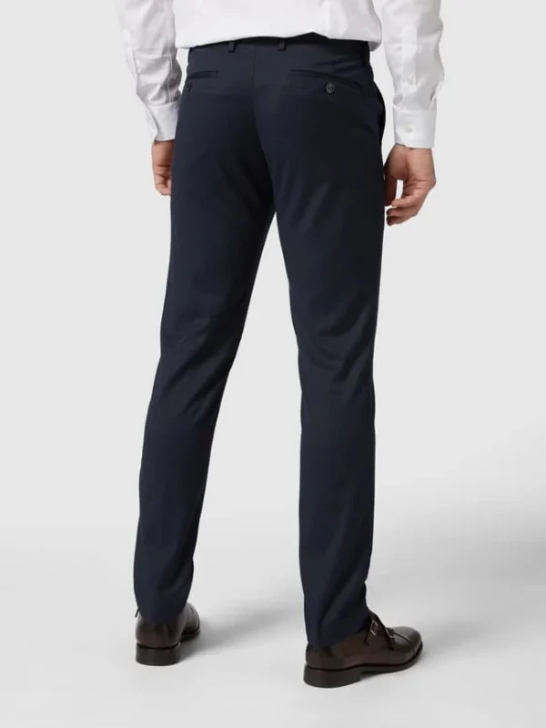 Coupon ? MCNEAL Slim Fit Business-Hose Mit Webmuster – Marineblau ? 6