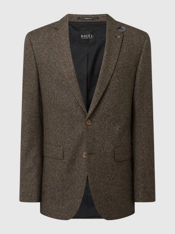 Bester Verkauf ? DIGEL Modern Fit 2-Knopf-Sakko Mit Pattentaschen Modell ‘Ezzo’ – Mittelbraun ? 3